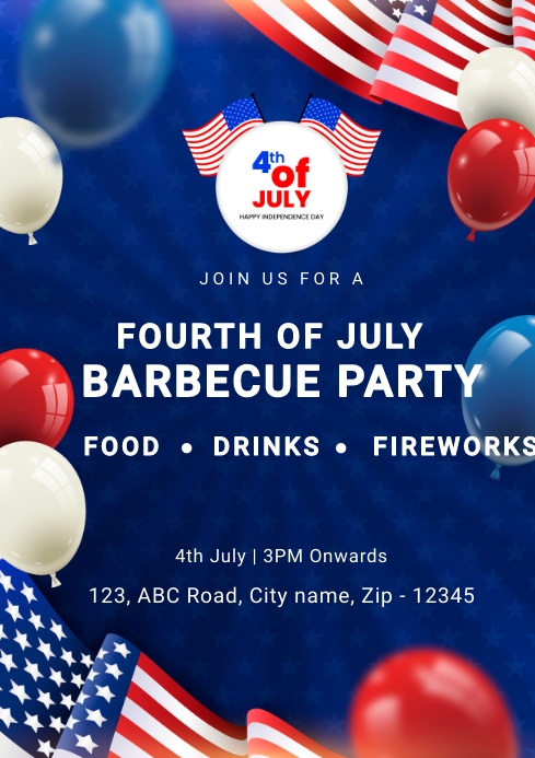 4TH OF JULY A3 template