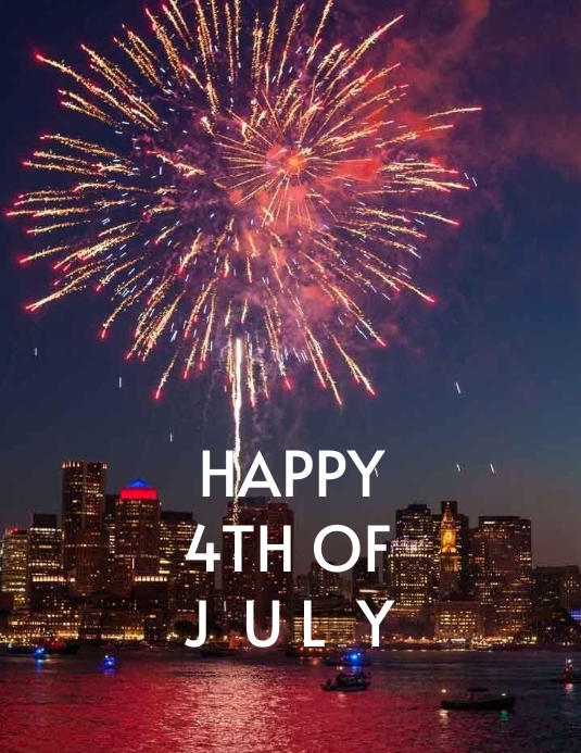 4th of July Flyer (format US Letter) template