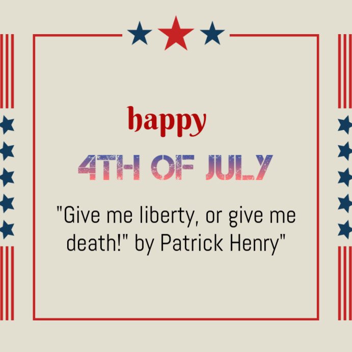 4th of july Instagram Post template