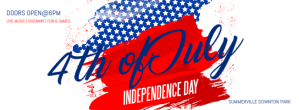 White 4th of July Celebration Facebook Cover Photo Template
