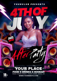 4th of July A5 template