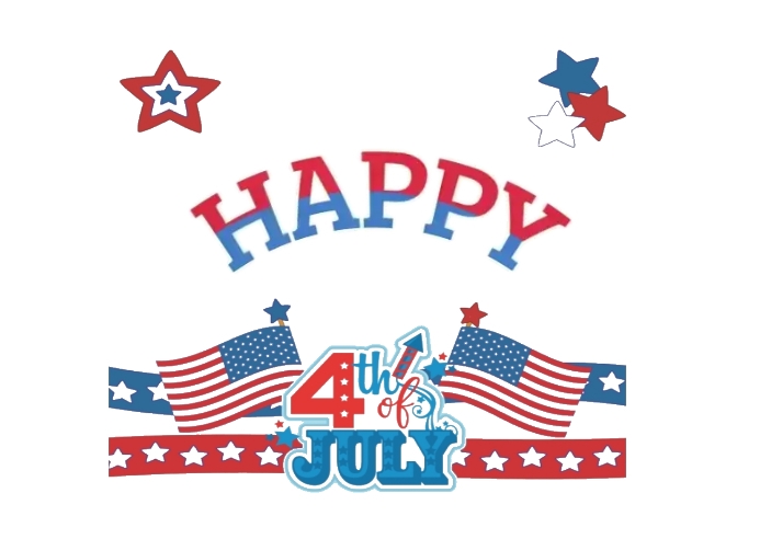 4th of july Postcard template