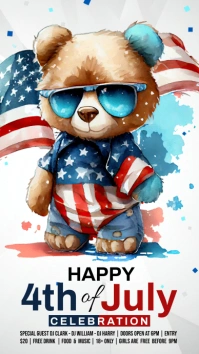 4th of july Digitalanzeige (9:16) template