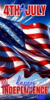 4th of July Roll-up-Banner 3 x 6 Zoll template
