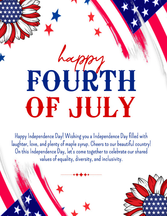 4th of July Folheto (US Letter) template