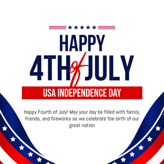 4th of July Instagram Plasing template