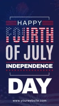 4th of July Instagram na Kuwento template