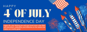 4th of july Copertina Facebook template