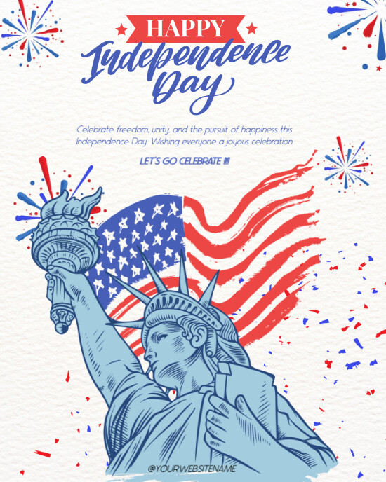 4th of july Instagram Portrait template