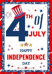 4th of July A4 template