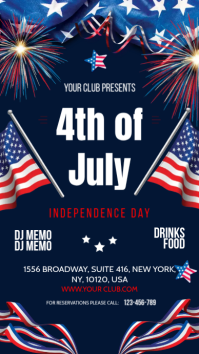 4th Of July Digitalanzeige (9:16) template