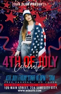 4th of july Half Page Wide template