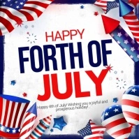 4th of July Instagram-bericht template