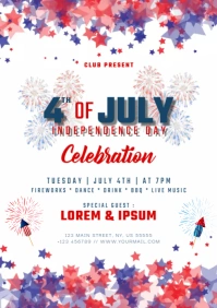4th of july A4 template