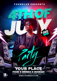 4th of July A5 template