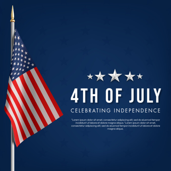4th of July Instagram Post template