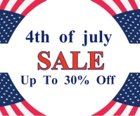 4th of july Rectangle moyen template