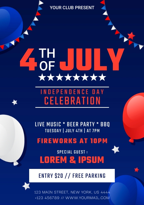 4th of july Template | PosterMyWall 4th of july Template | PosterMyWall