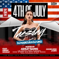 4th of july Cuadrado (1:1) template