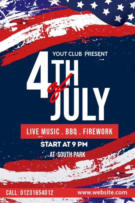 4th of July Event Flyer Template Modelo | PosterMyWall