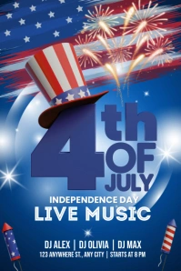 4th Of July Event  Poster Affiche template