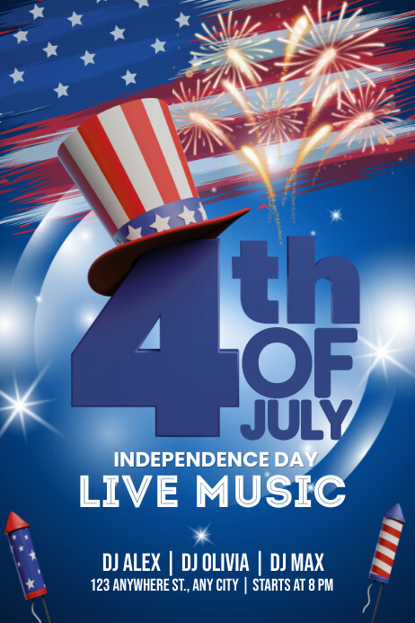 4th Of July Event Poster Template | PosterMyWall