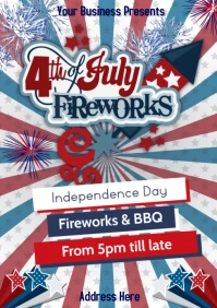 4th of July Fireworks A1 template