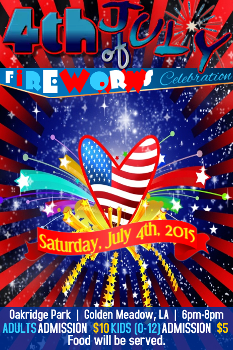 4th of july fireworks flyer template postermywall fireworks flyer