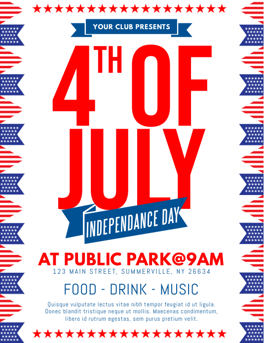 4th of July Flyer Template PosterMyWall 4th of July Flyer Template PosterMyWall