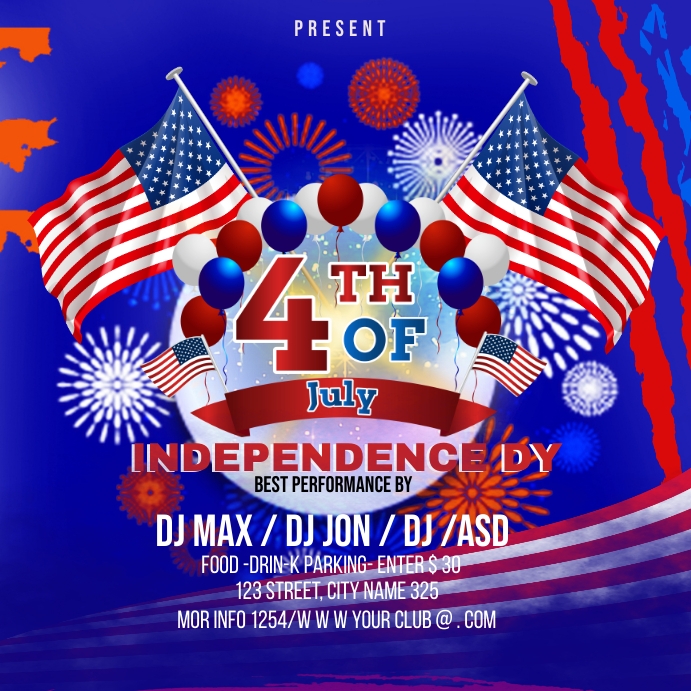 4th of July flyer Template PosterMyWall