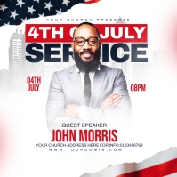 4th of July flyer Instagram-Beitrag template