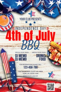 4th of July Flyer template