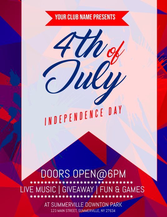 4th of July Flyer Template PosterMyWall
