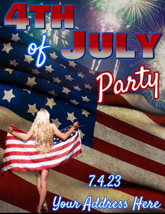 4th of July Flyer Pamflet (Letter AS) template