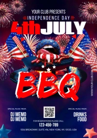 4th of July Flyer A2 template
