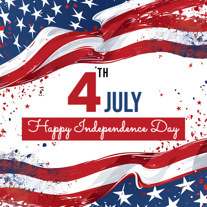 4th of July flyers Instagram Plasing template