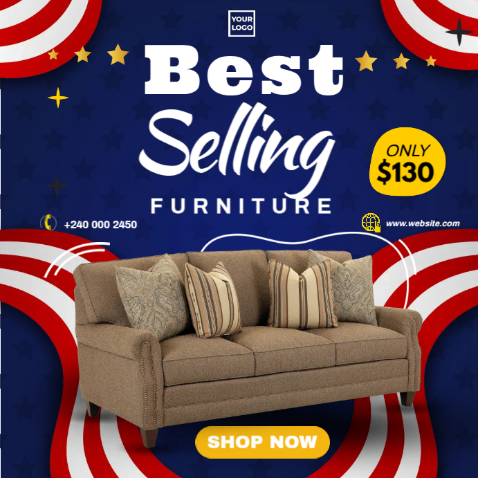4th Of July Furniture Sale Template PosterMyWall