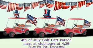 4th of July Golf Cart Parade Facebook Share I delt Facebook-billede template
