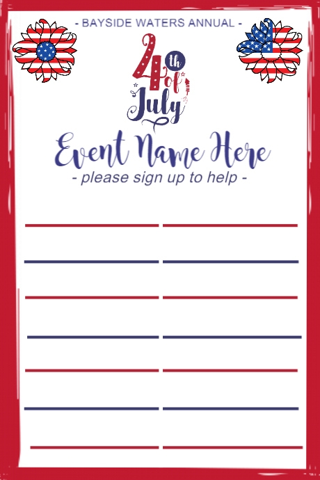 4th of July Golf Cart Parade Fancy Script Template | PosterMyWall