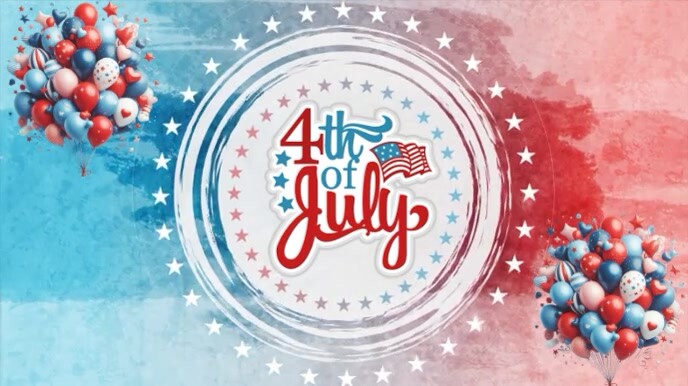 4th Of July Greetings Digital Display (16:9) template