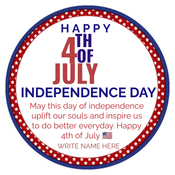 4th of July Grunge Style Greeting Card 4th of Template | PosterMyWall