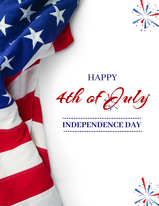 4th of July happy independence day Pamflet (VSA Brief) template