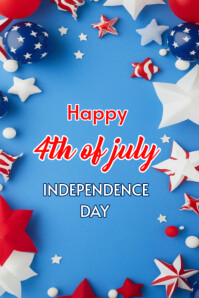 4th of July Independence day 2025 Poster template