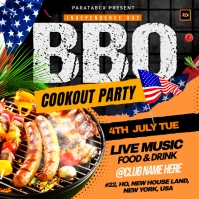 4th of July independence day BBQ Party Instagram-opslag template
