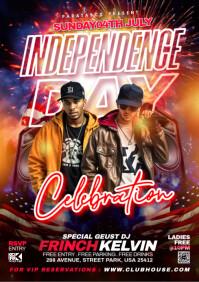 4th of july independence day celebration A3 template