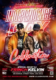4th of july independence day celebration A3 template