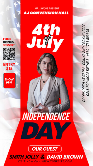 4th Of July Independence Day Celebration História do Instagram template