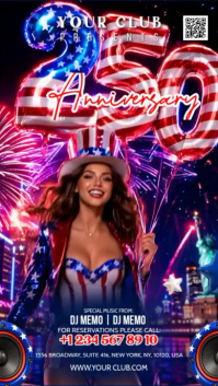 4th of July Independence Day Celebration Digital Display Video template
