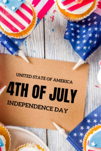 4th of july Independence Day Póster template