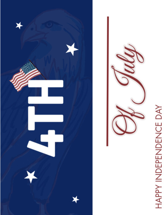 4th of july Independence Day Folheto (US Letter) template